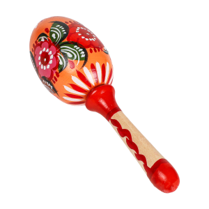 Погремушка "Цветочек" с городецкой росписью, С11-1745