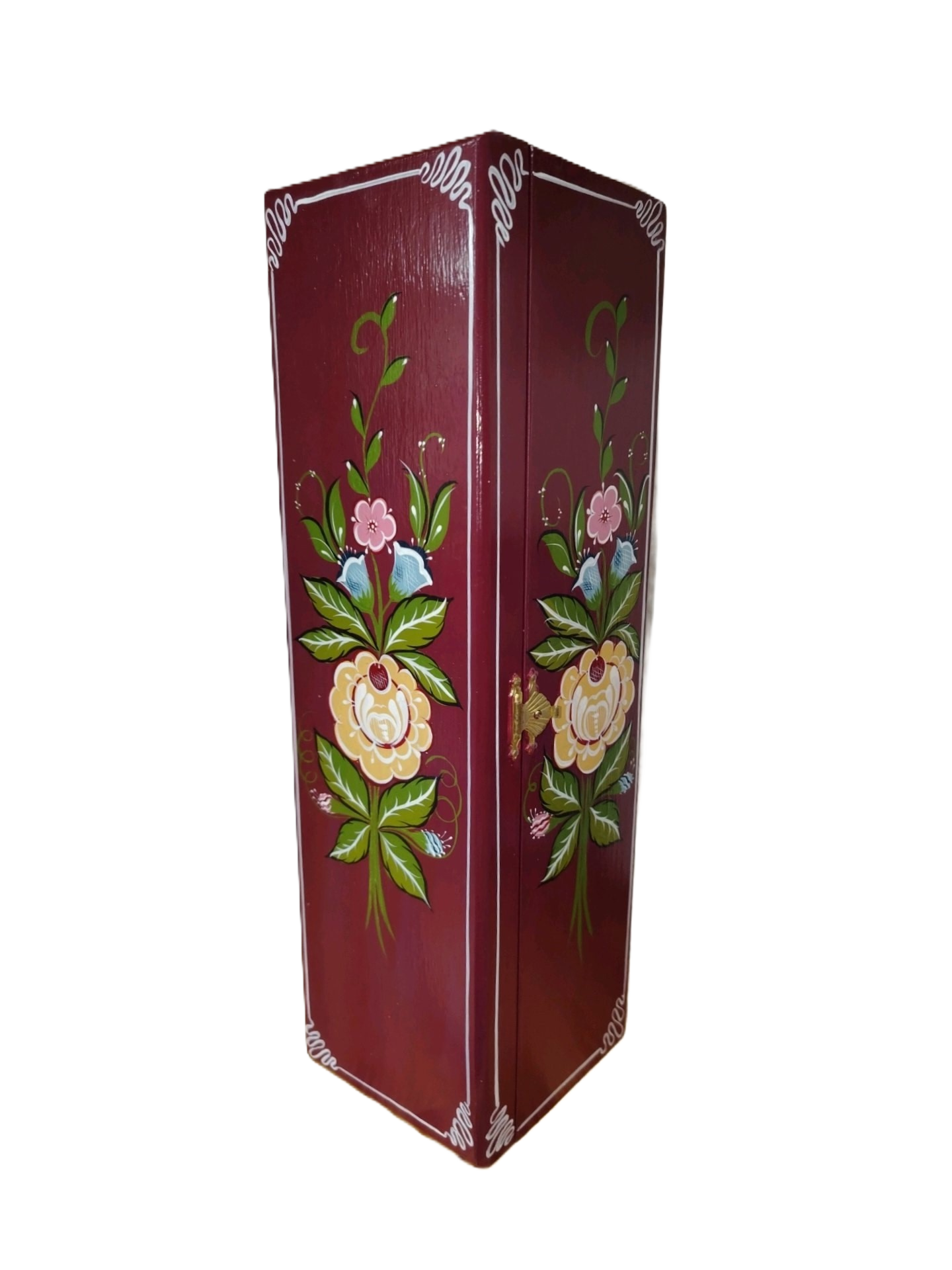 Бар для напитков "Подарок" с городецкой росписью,1725 Пунцовый