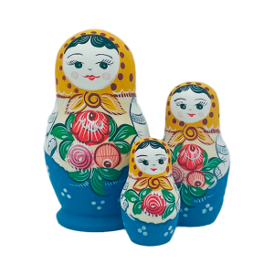 Матрешка 1-3 большая желтый платок 1840