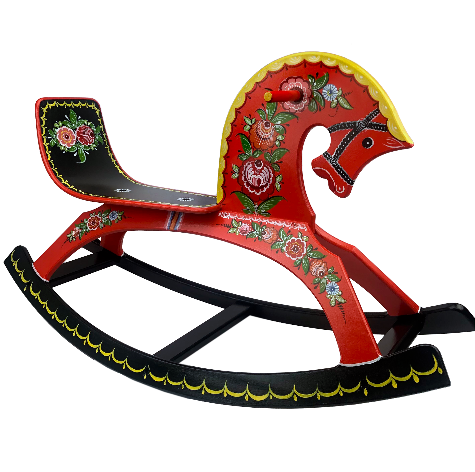 Конь-качалка "Конь-огонь" 780х285х460 С11-1768 КРАСНЫЙ