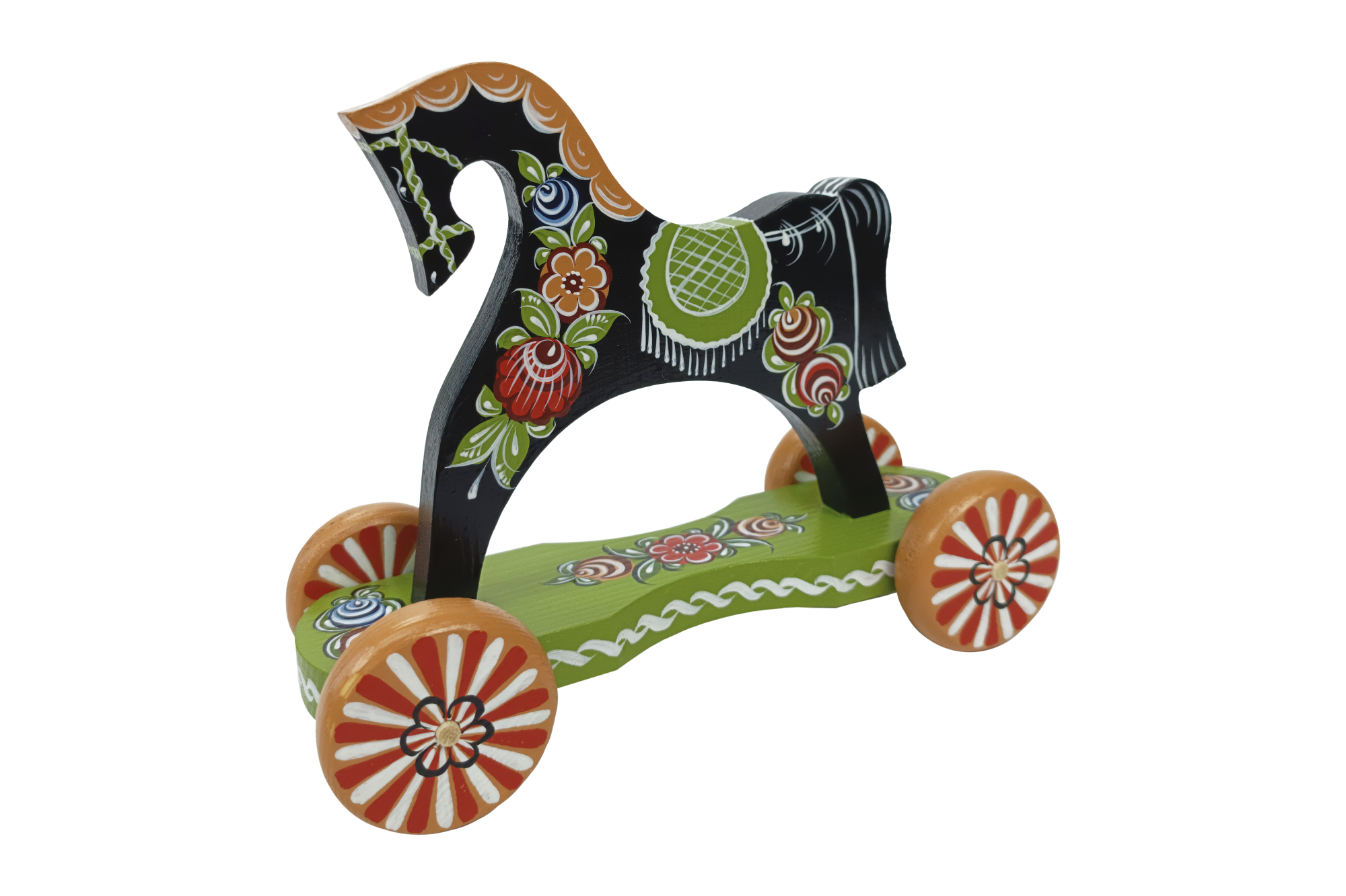 Игрушка Конь-КАТАЛКА черный, 1850